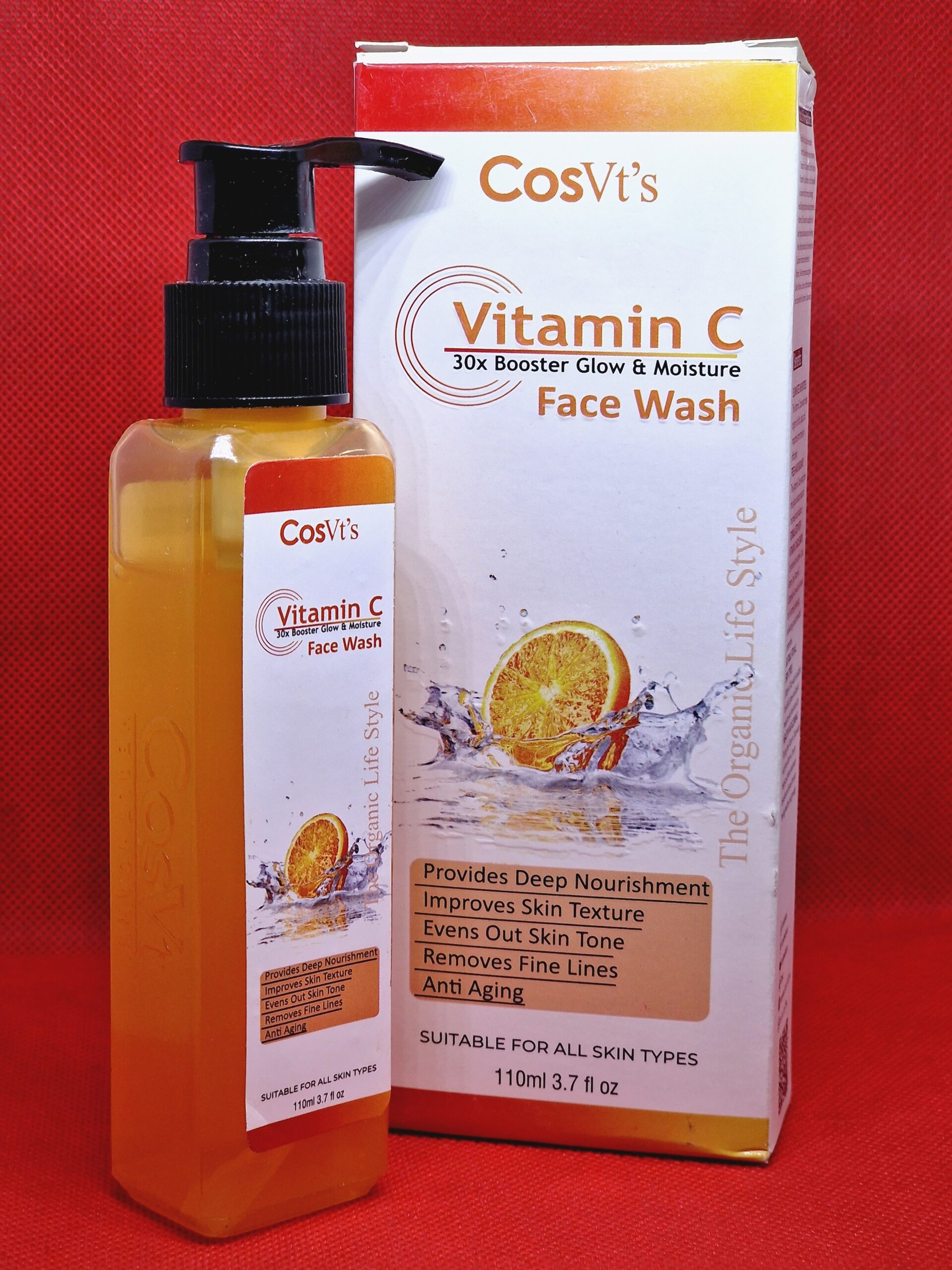 2025/07/1000235614-scaled.jpg COSVT'S Vitamin C Whitening Face Wash 110 ml - Image 1